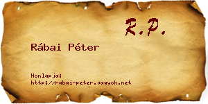 Rábai Péter névjegykártya